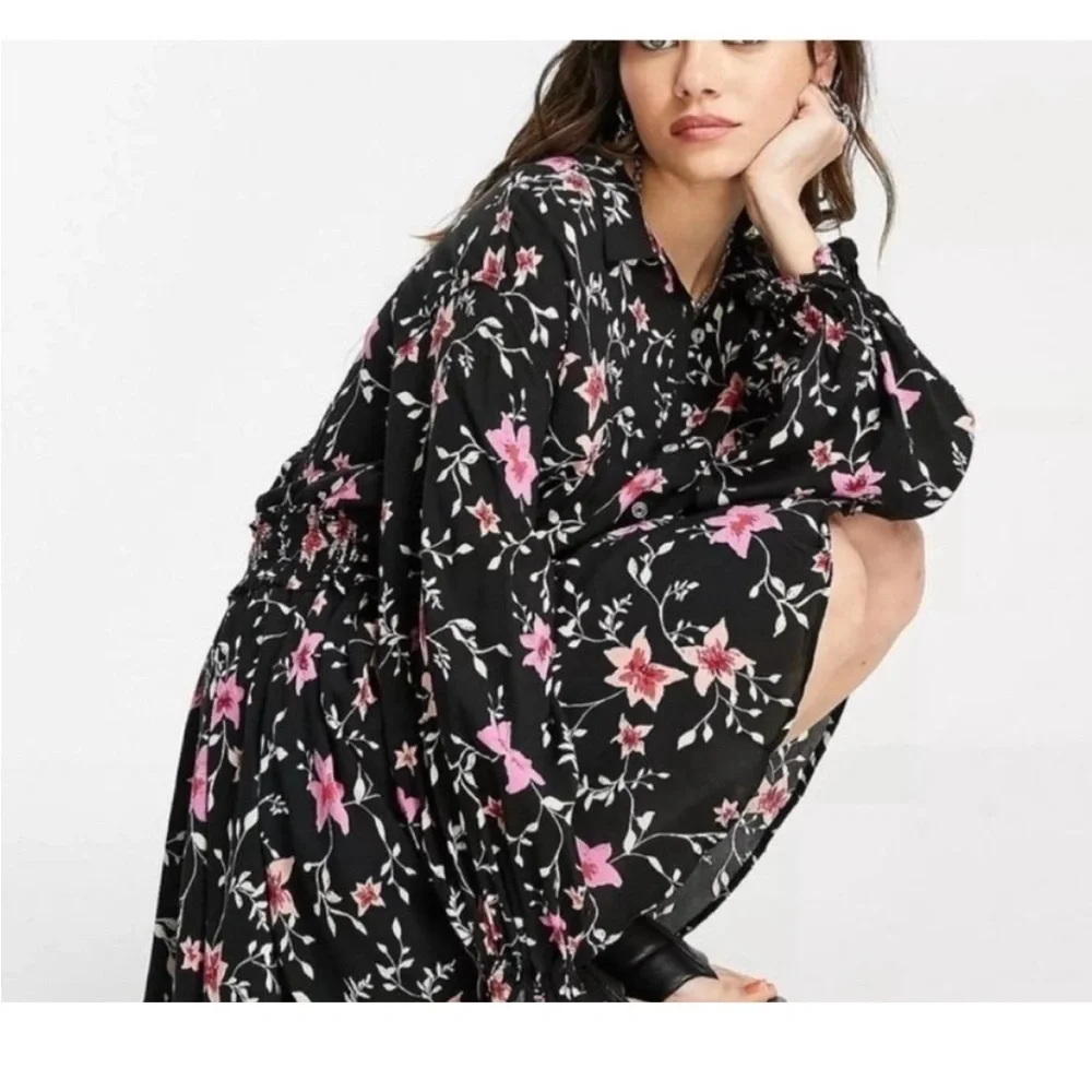 Free People Lighten Up Floral Mini Dress Medium NEW!